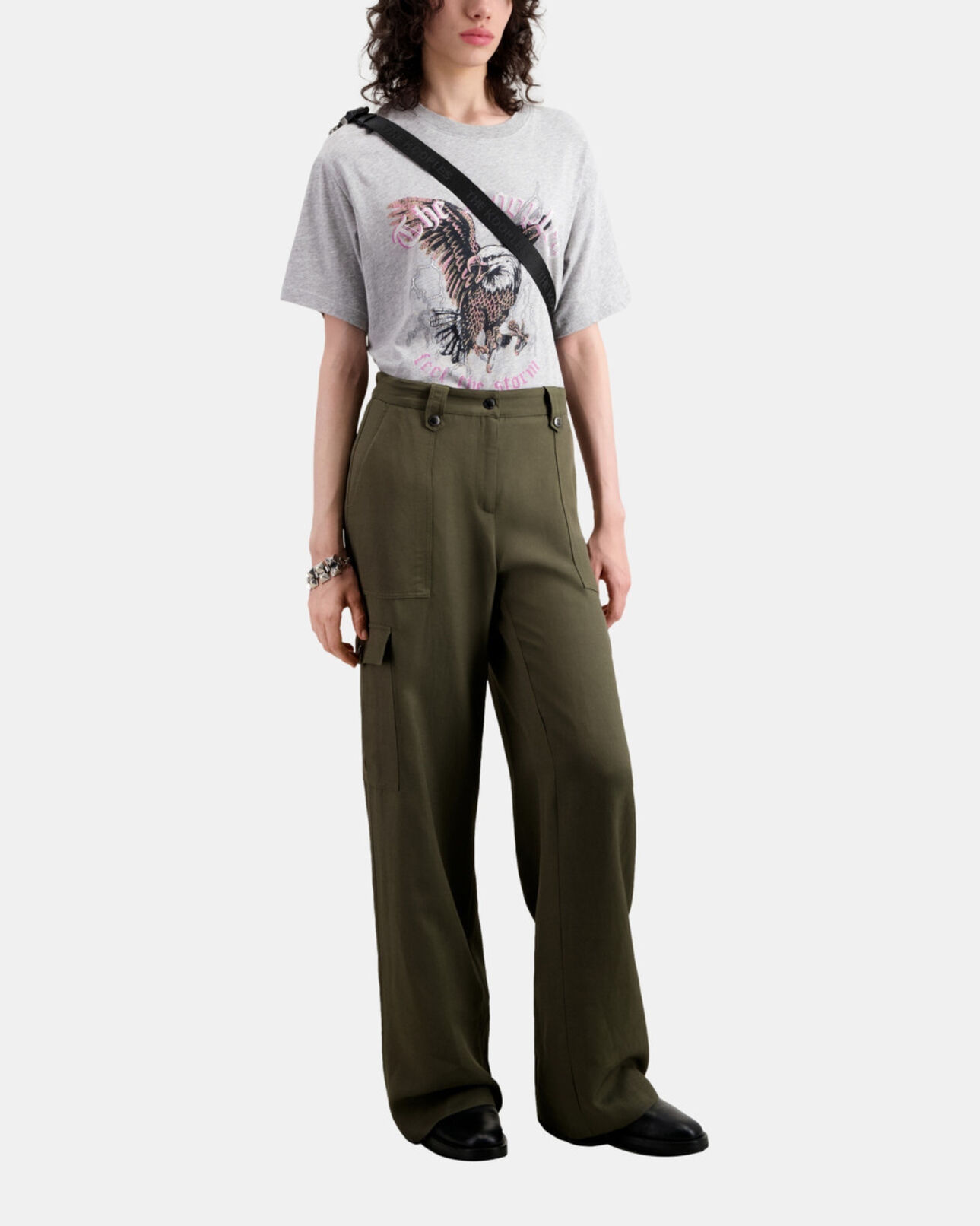 The Kooples WOMEN KAKI khaki cargo pants