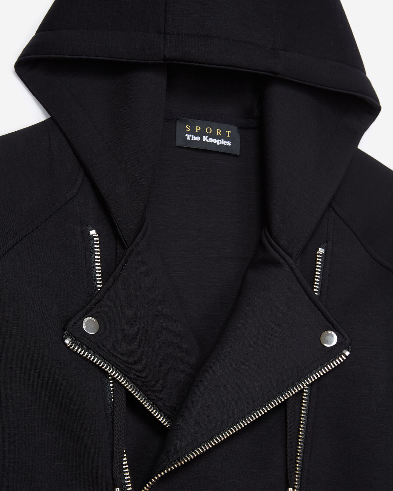 The Kooples HOMME BLACK sweat biker molleton noir