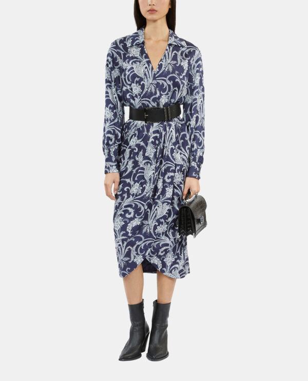 The Kooples FEMME BLACK ceinture en cuir avec boucle chaîne noire