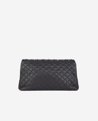 The Kooples FEMME BLACK pochette héritage medium en cuir noire