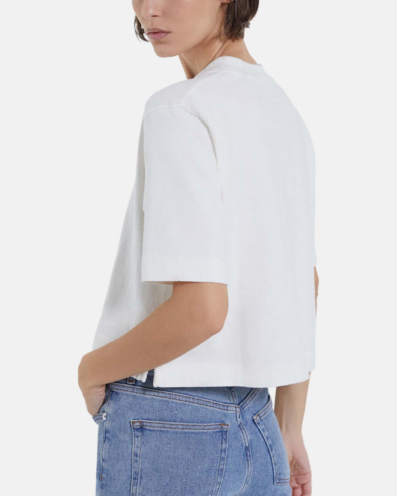 The Kooples FEMME ECRU t-shirt cropped