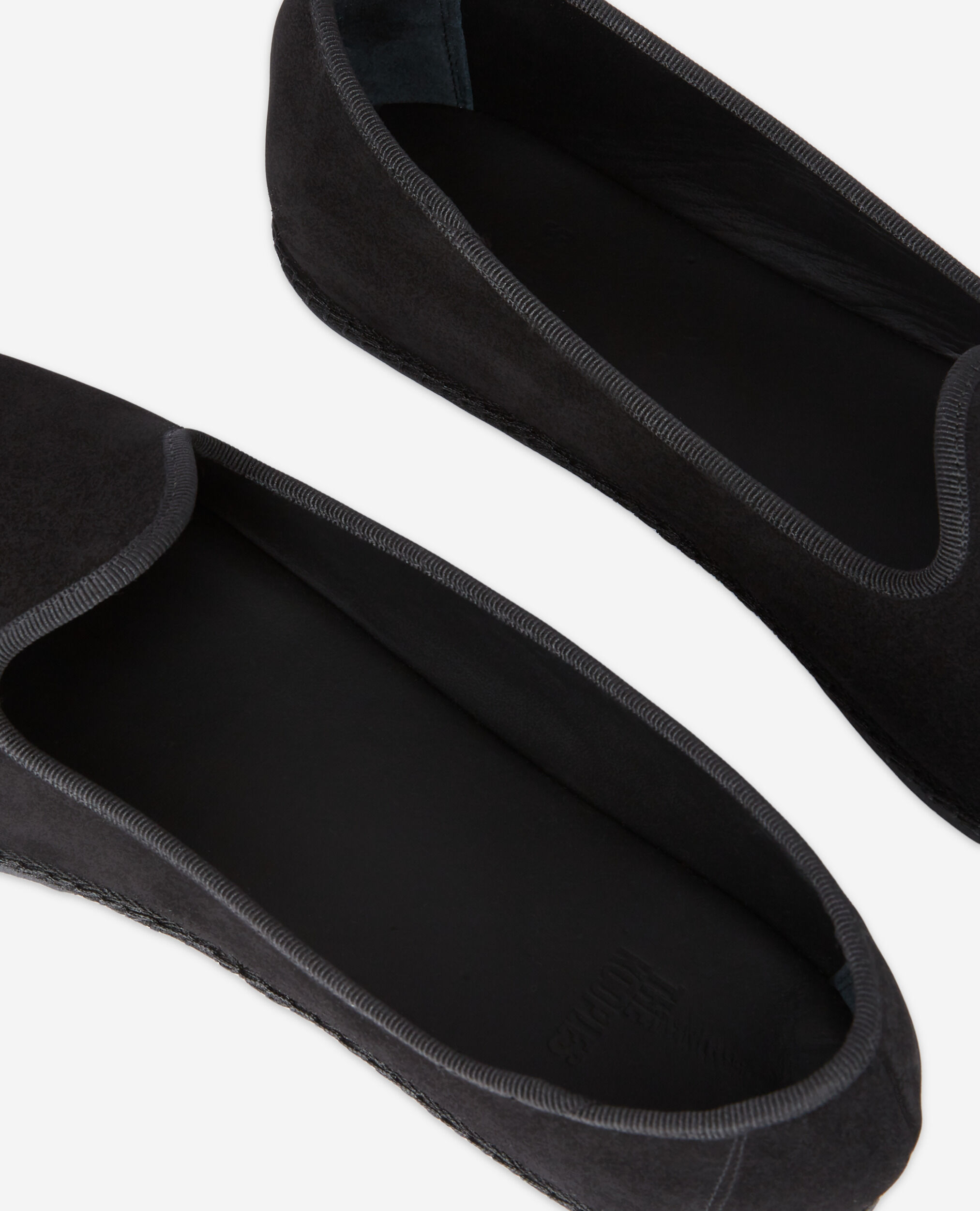Slippers en cuir noir, BLACK, hi-res image number null