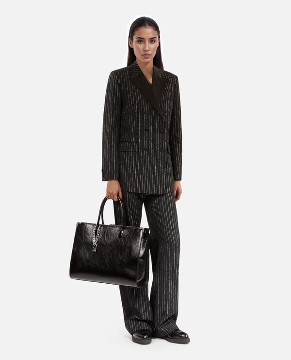 The Kooples MUJER BLACK traje de chaqueta negro a rayas