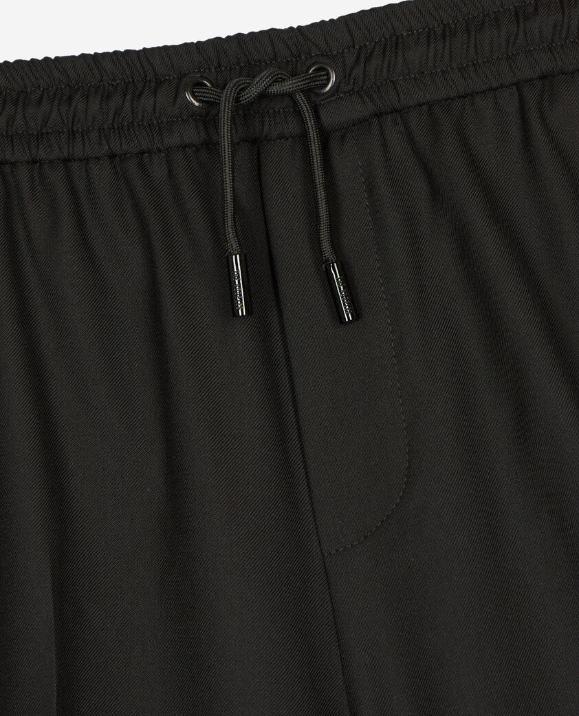 The Kooples MEN BLACK black wool bermuda shorts