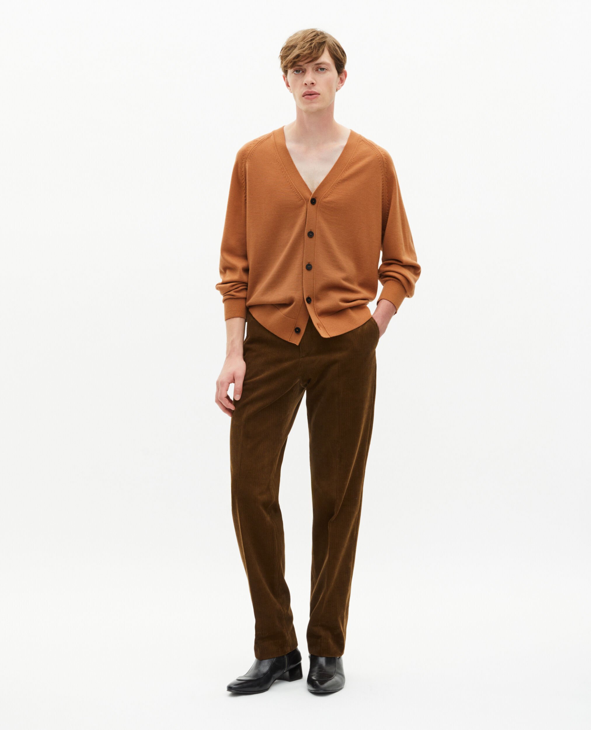 Cardigan en laine camel, CAMEL, hi-res image number null
