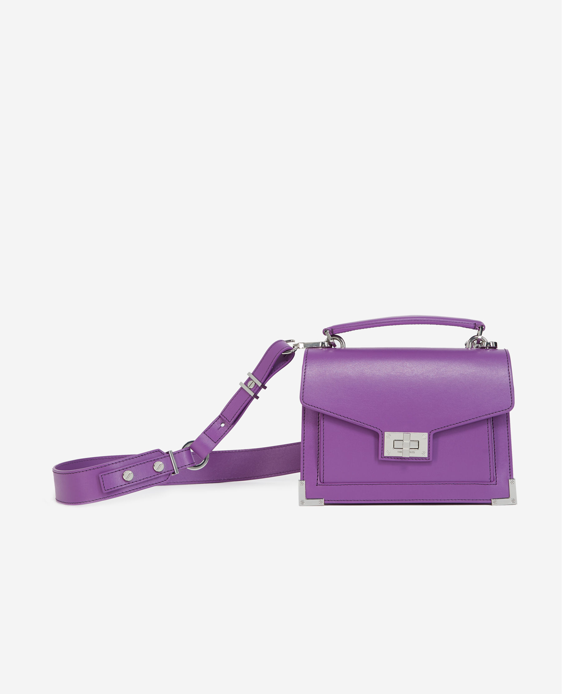 Purple leather satchel hot sale
