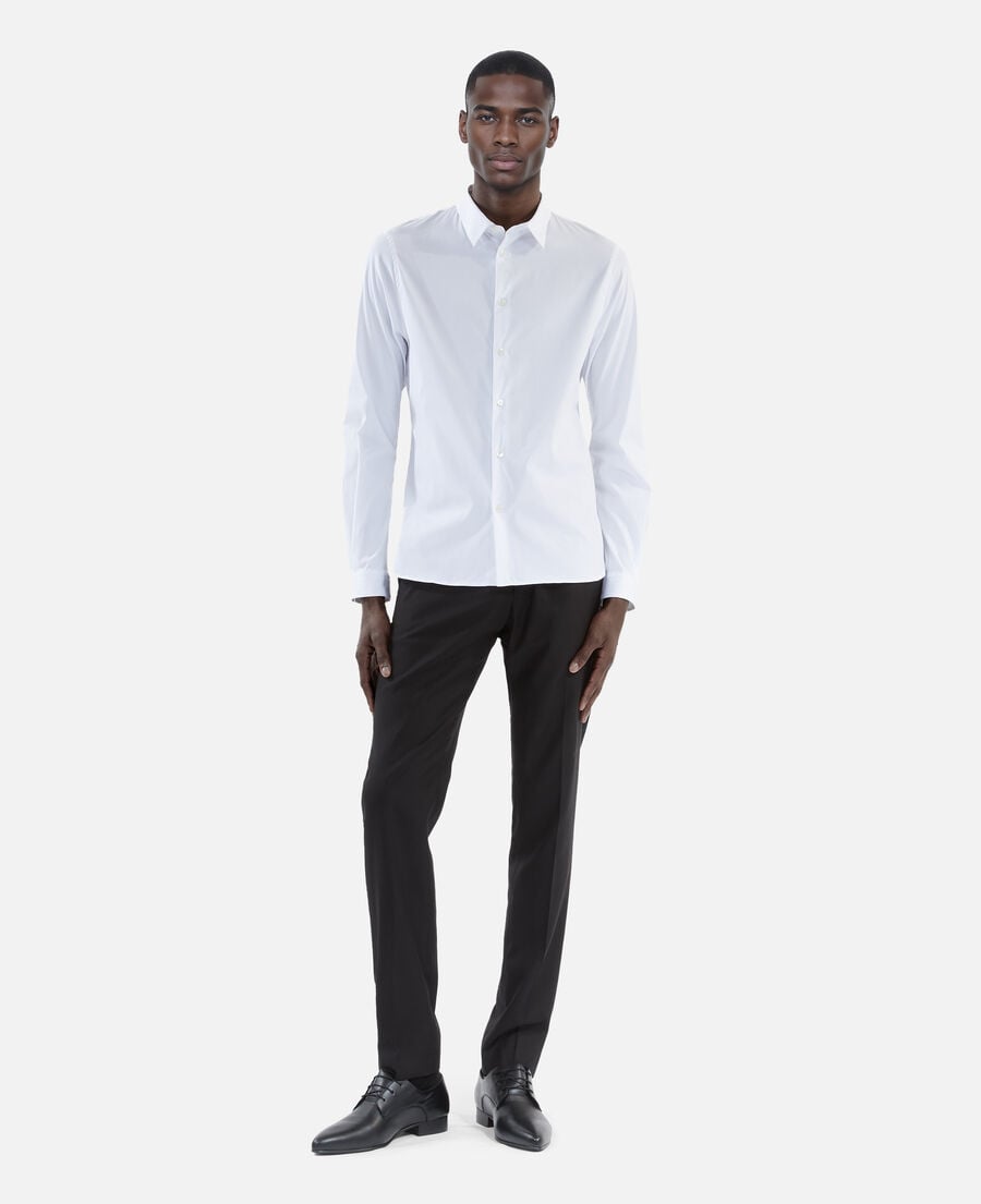The Kooples MEN WHITE formal white poplin shirt