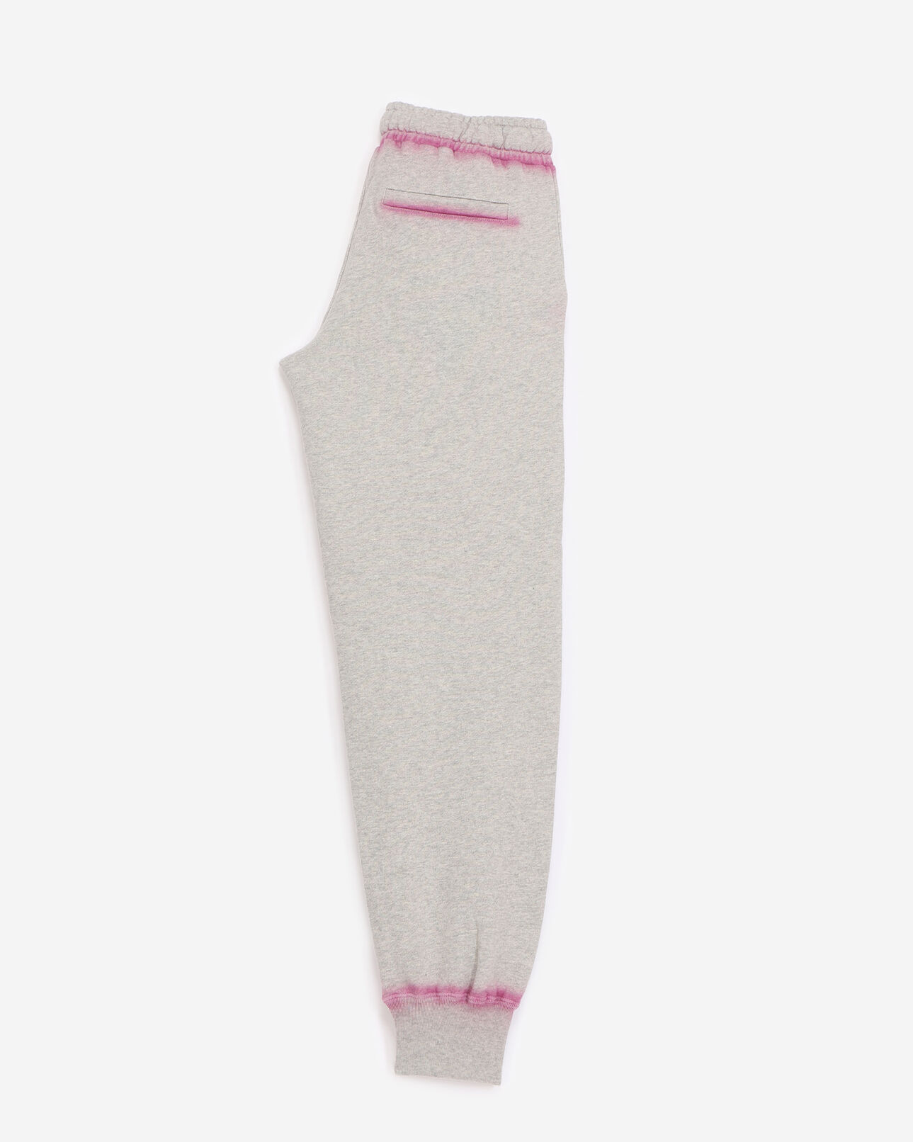 The Kooples WOMEN LIGHT GREY MELANGE light grey joggers with pink details