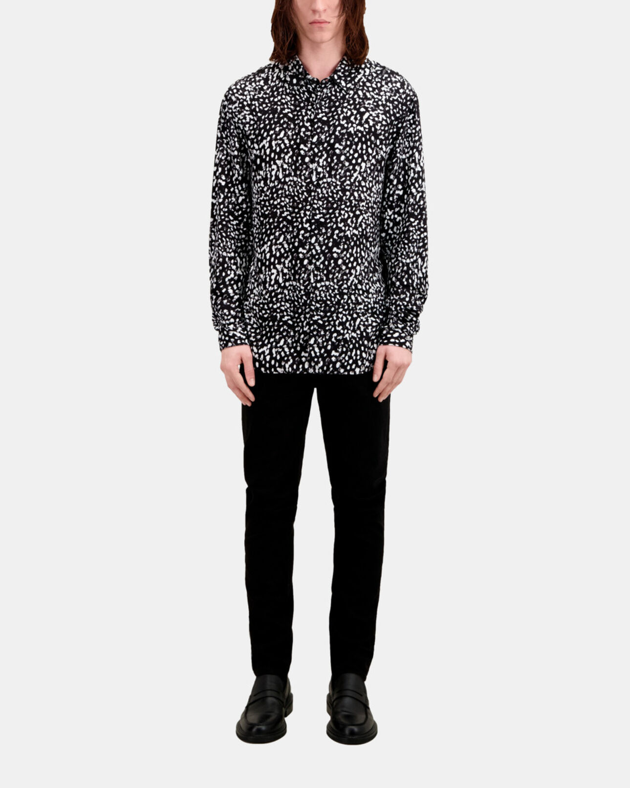 The Kooples HOMME BLACK-ECRU chemise imprimée