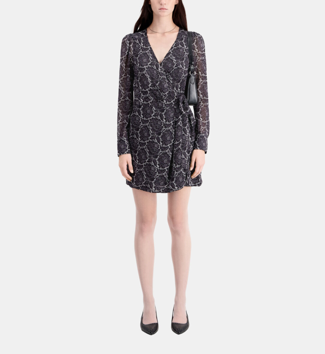 Short printed wrap dress The Kooples Canada