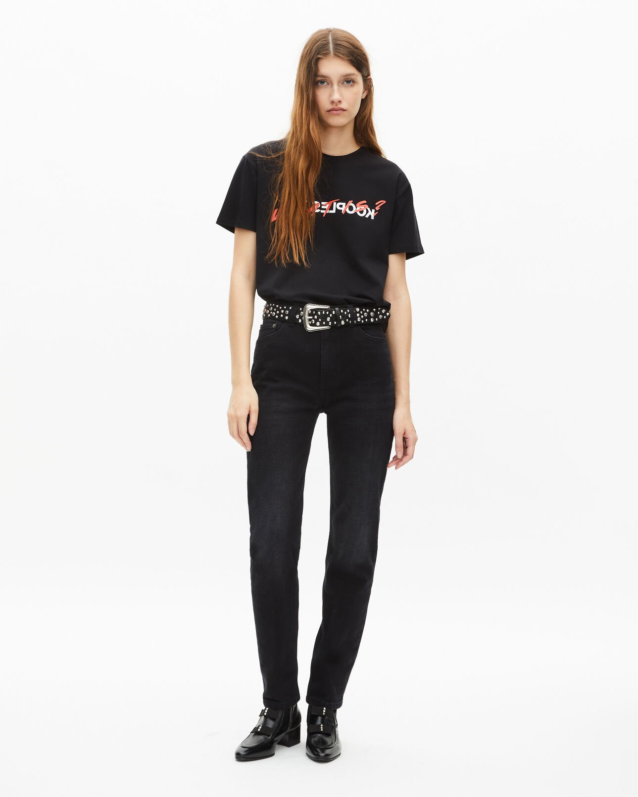 The Kooples MUJER BLACK camiseta what is negra