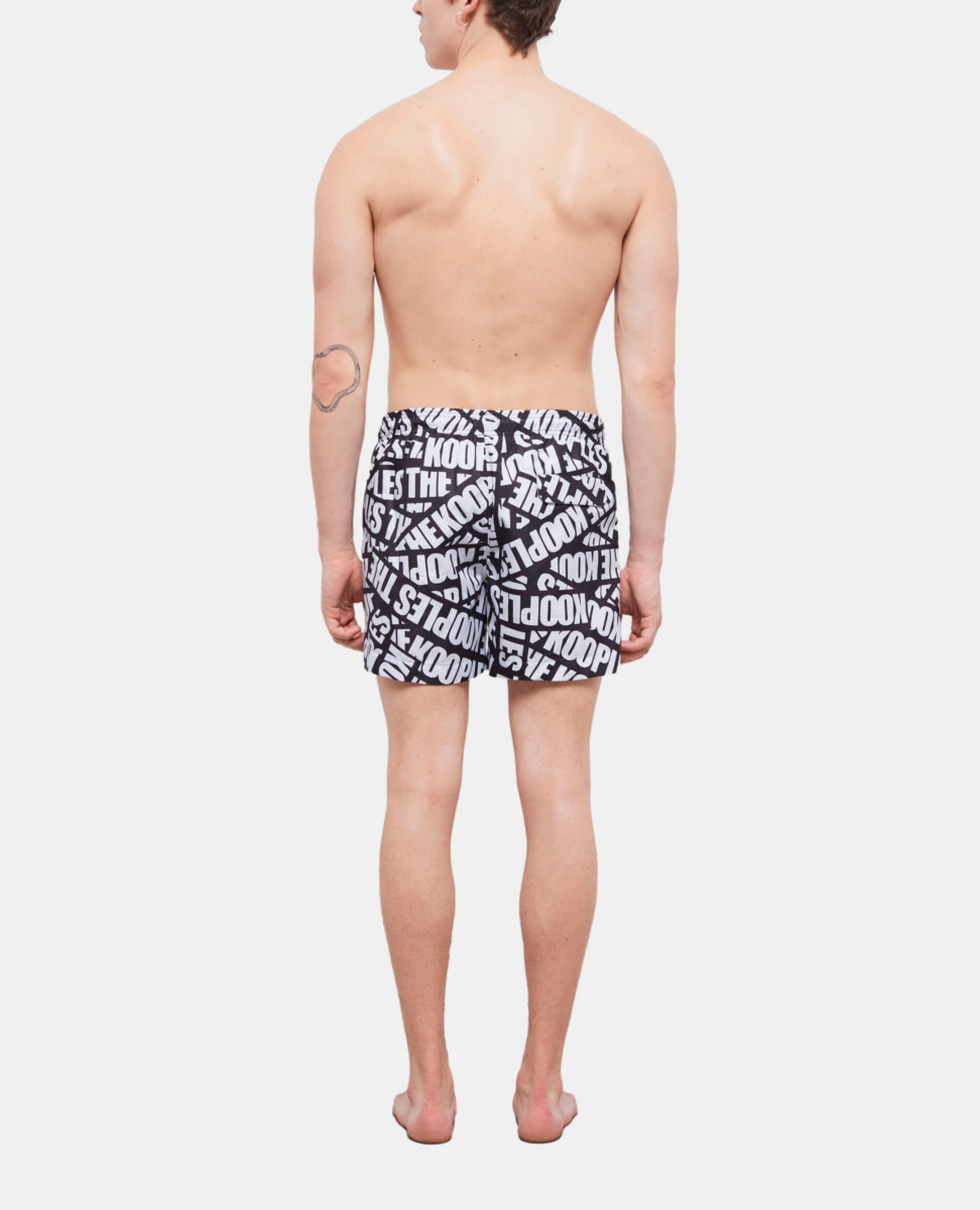 Badeshorts mit Logo-Tape, BLACK, hi-res image number null