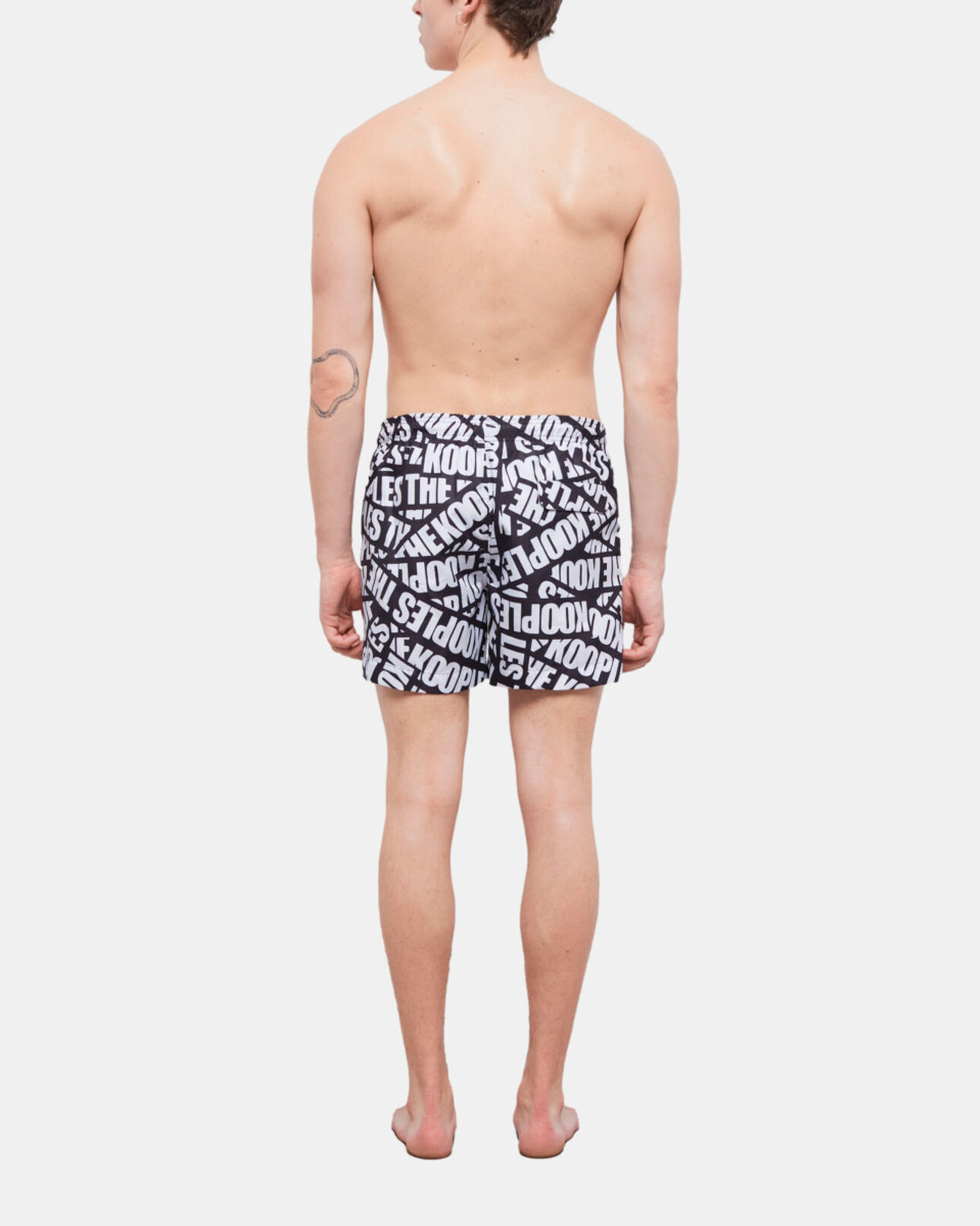The Kooples HOMME BLACK short de bain tape logo