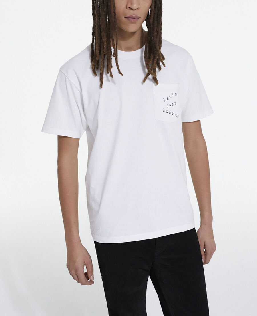 white screen print t-shirt