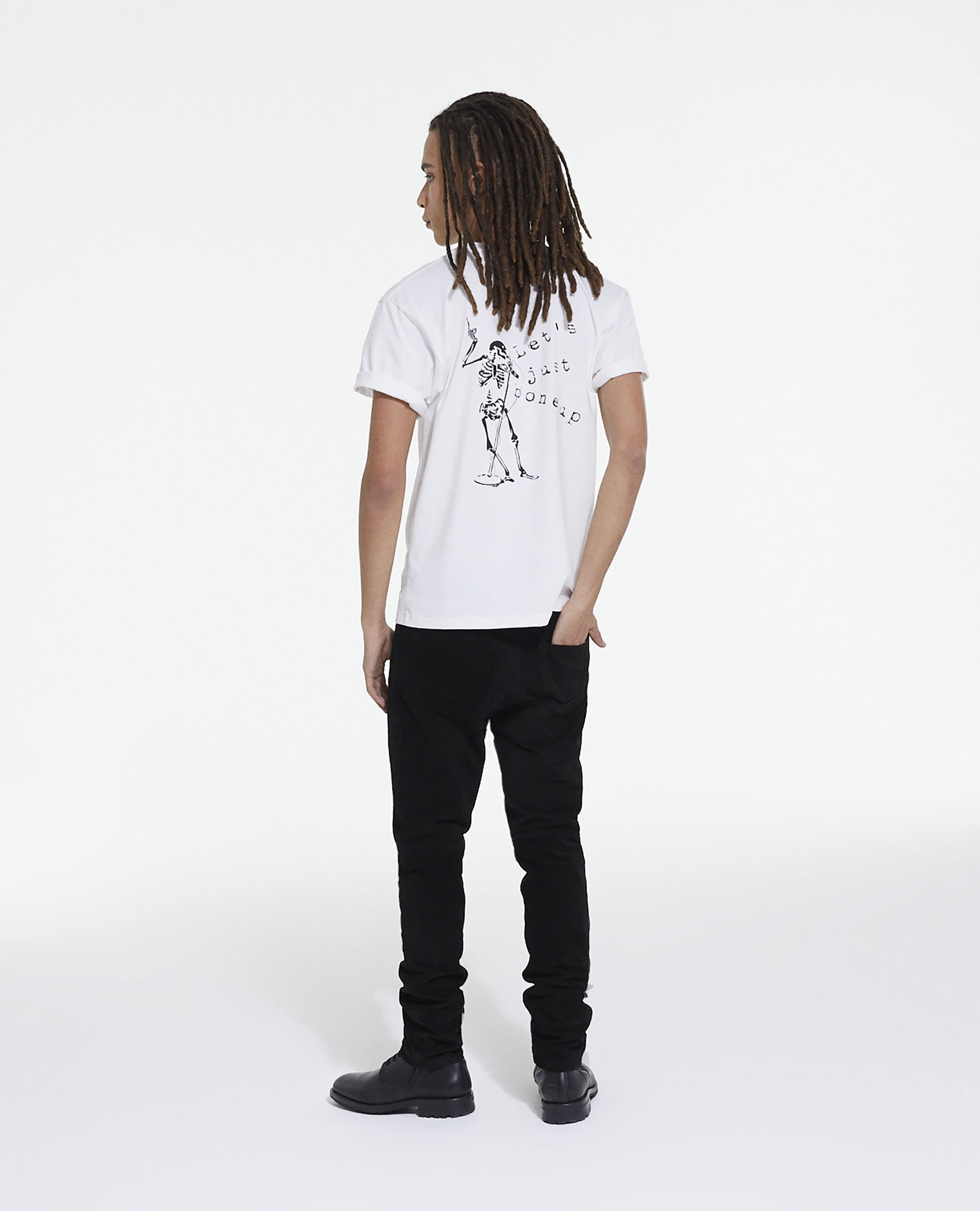 White screen print T-shirt, WHITE, hi-res image number null
