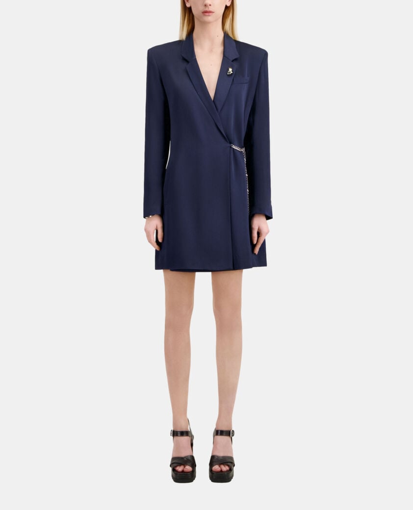 The Kooples MUJER NAVY vestido traje corto azul marino cadena