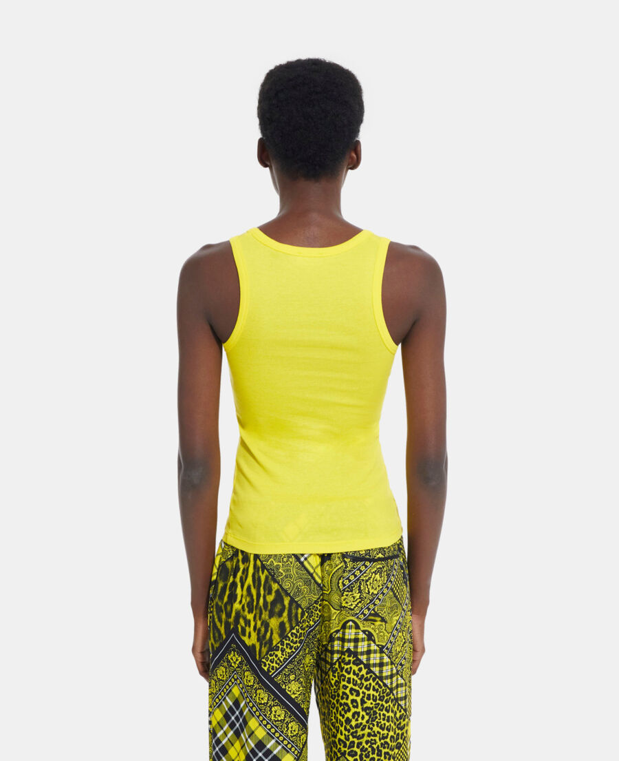 yellow tank top