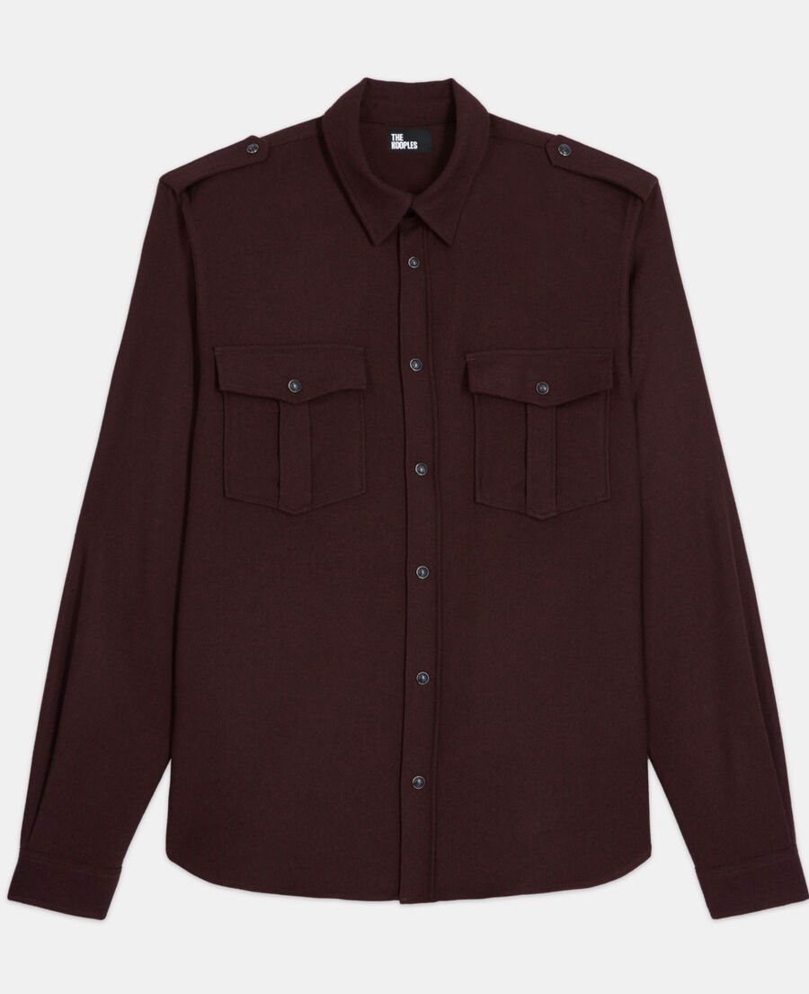 Red shirt with classic collar | The Kooples