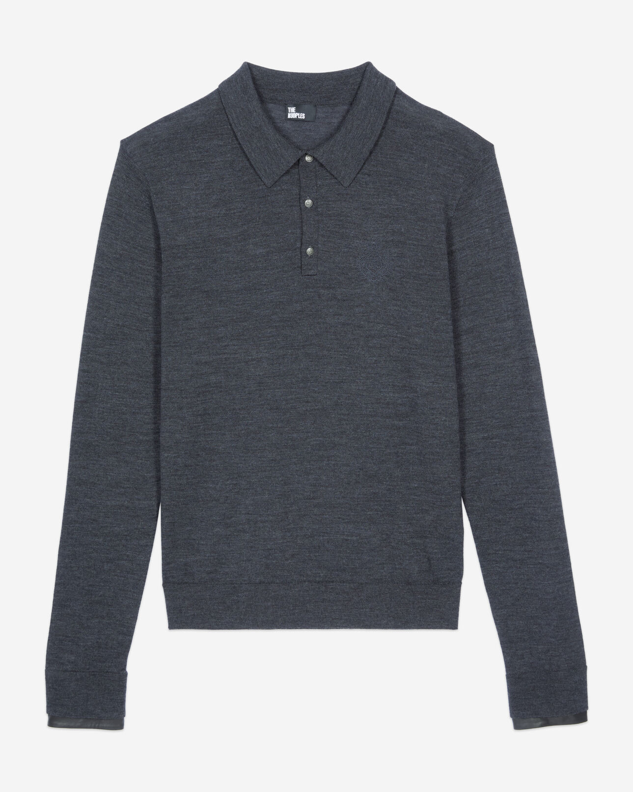 The Kooples HERREN ANTHRACITE MELANGE grauer pullover aus wolle