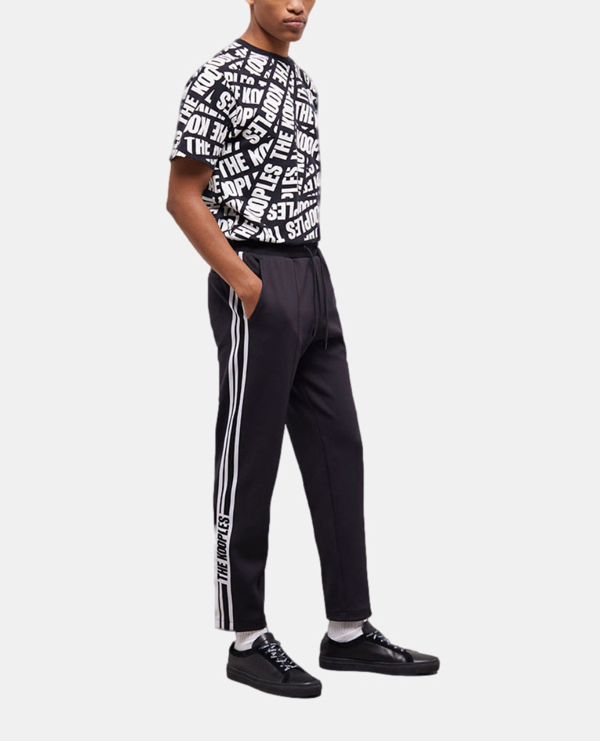 Black logo joggers, BLACK, hi-res image number null