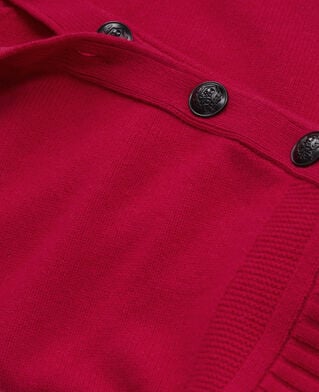 The Kooples FEMME CHERRY pull en cachemire avec boutons fuchsia