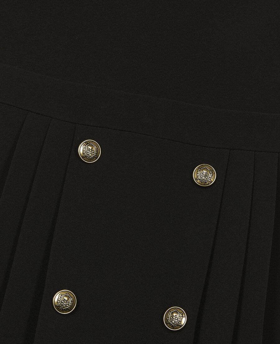 The Kooples DAMEN BLACK kurzes kleid mit gekreuztem r&uuml;cken schwarz