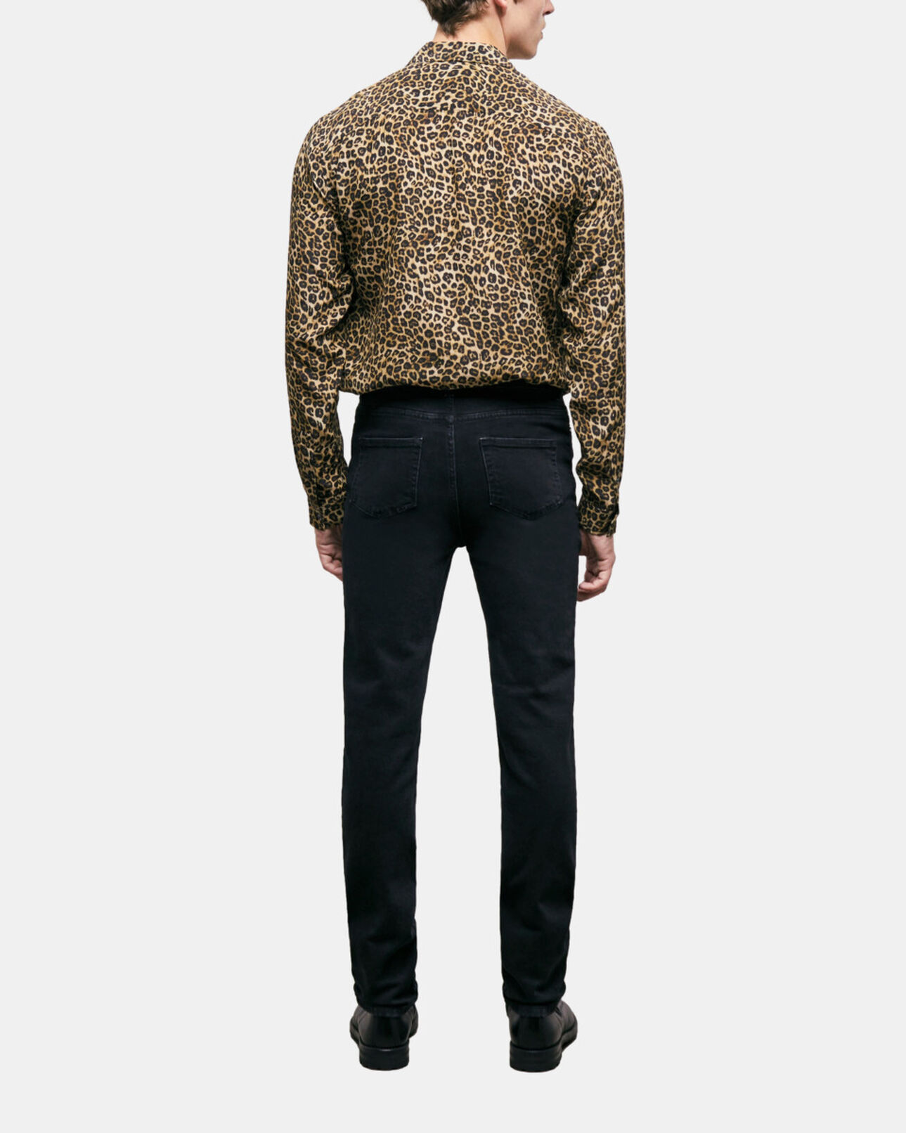 The Kooples HOMME BLACK WASHED jean slim noir