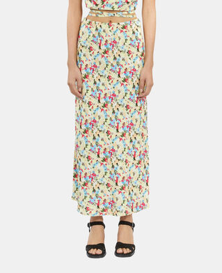 The Kooples FEMME YELLOW jupe longue fleurie
