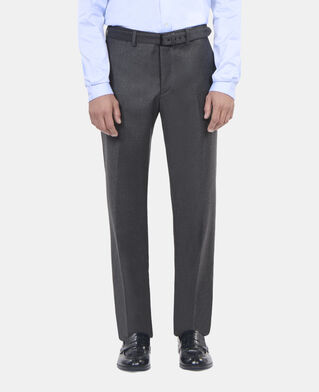 The Kooples H LIGHT GREY MEL/WHITE grey flannel suit trousers