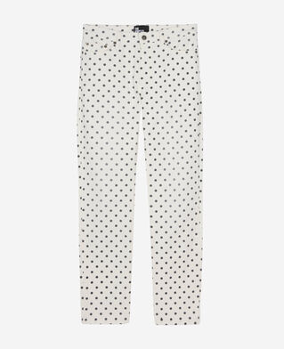 The Kooples WOMEN BEIGE GREY beige polka-dot skinny jeans