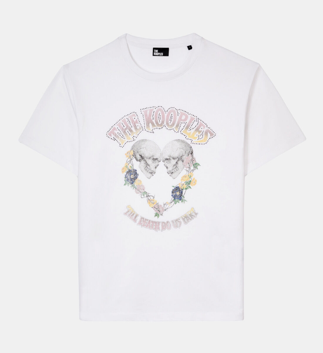 White t-shirt with Skull heart serigraphy | The Kooples