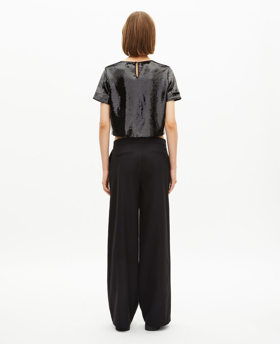The Kooples WOMEN BLACK black sequin top