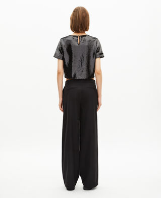 The Kooples WOMEN BLACK black sequin top