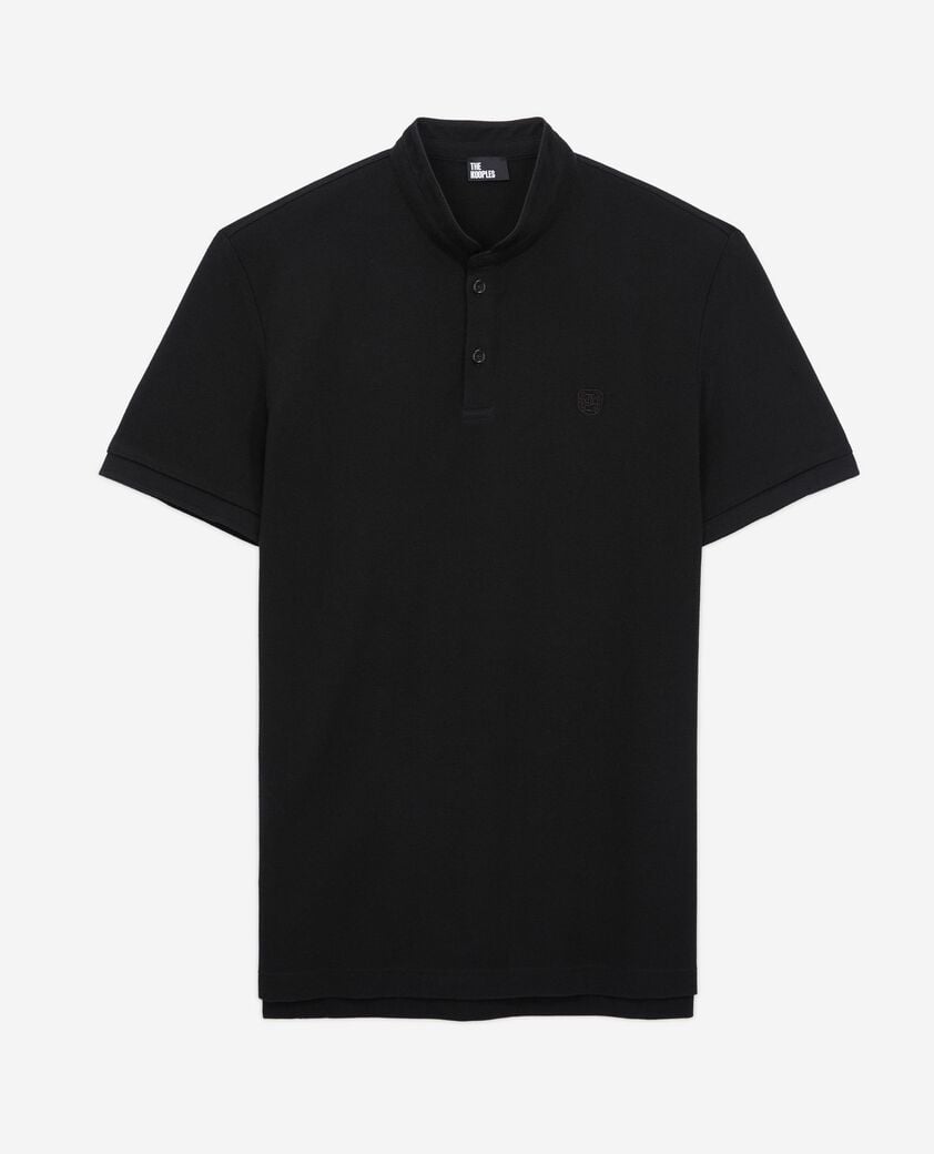The Kooples H BLACK black cotton polo t-shirt