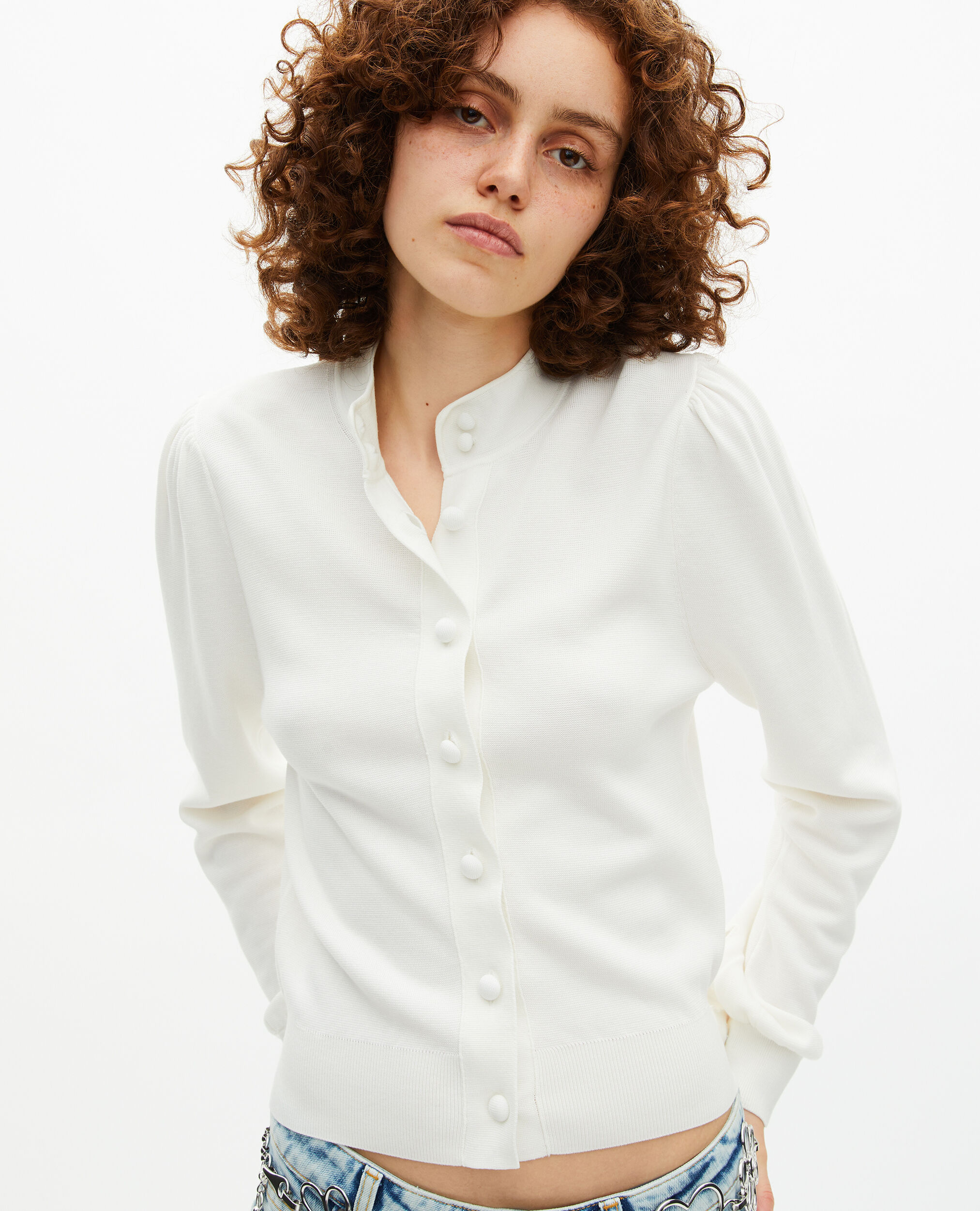 Ecru cardigan, ECRU, hi-res image number null