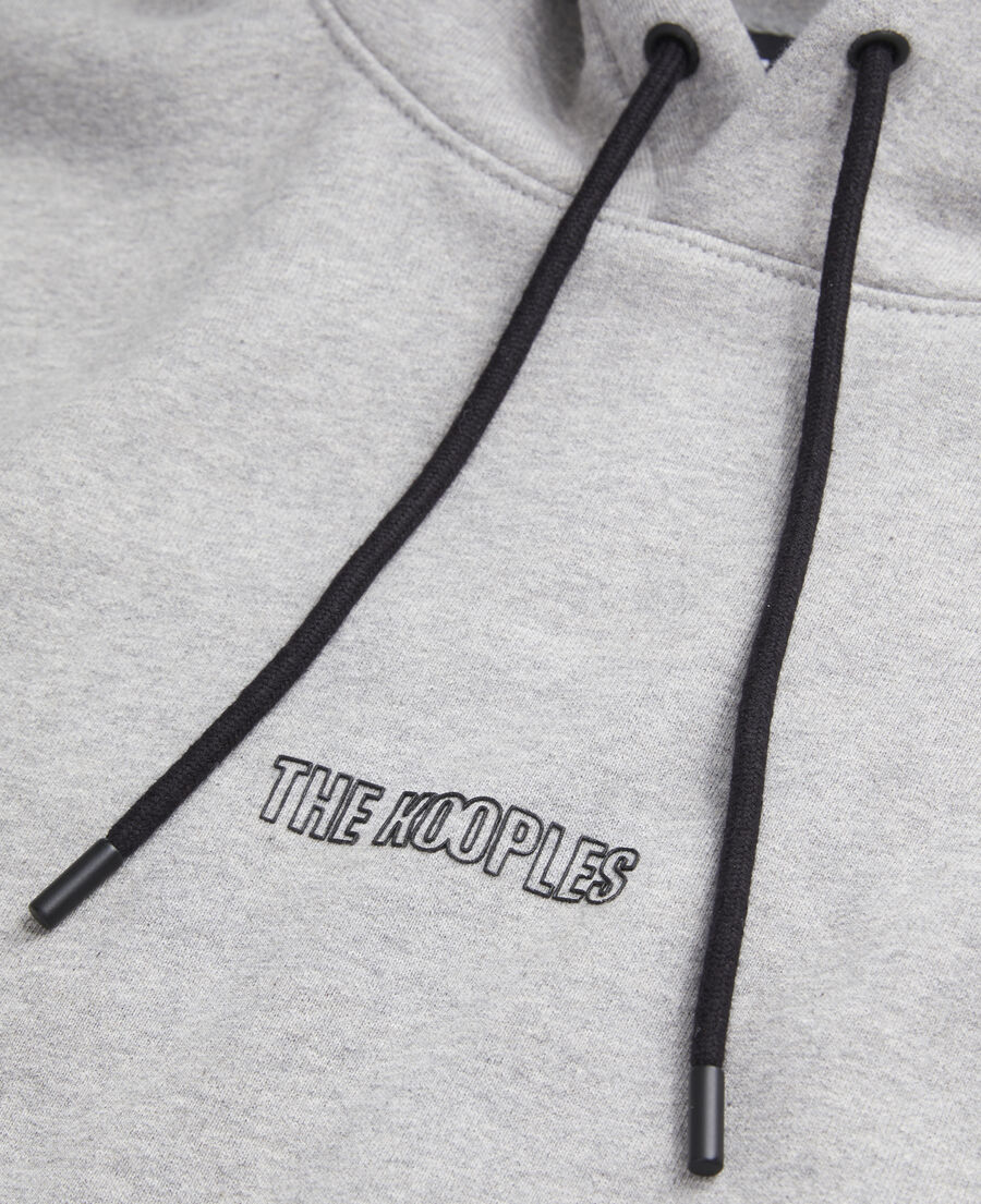 men's grey biker hoodie