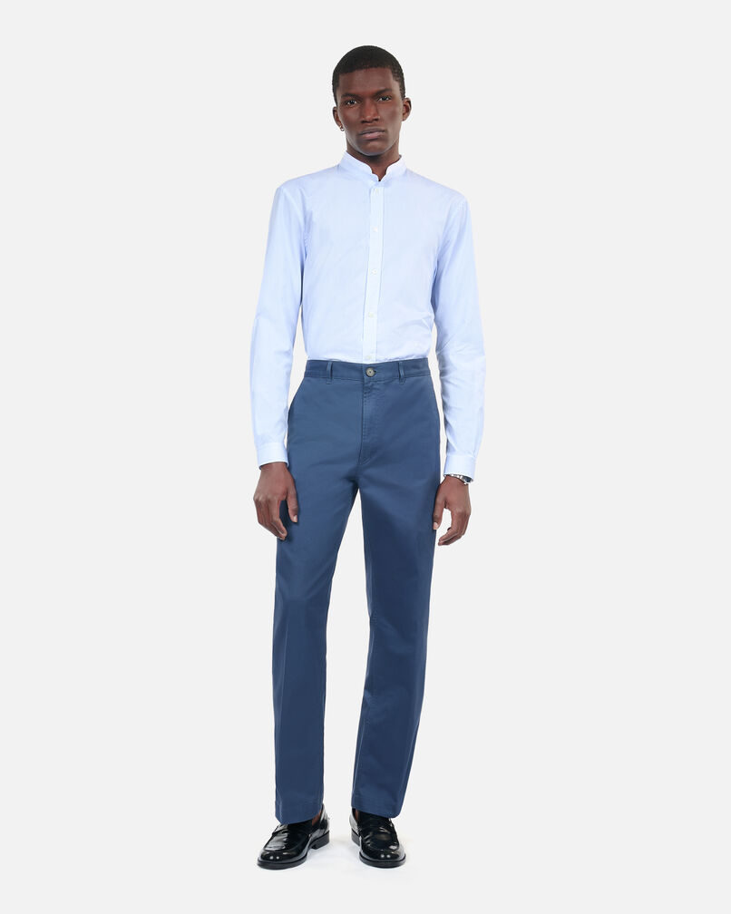 The Kooples HOMME BLUE WHITE chemise formelle à rayures blanche
