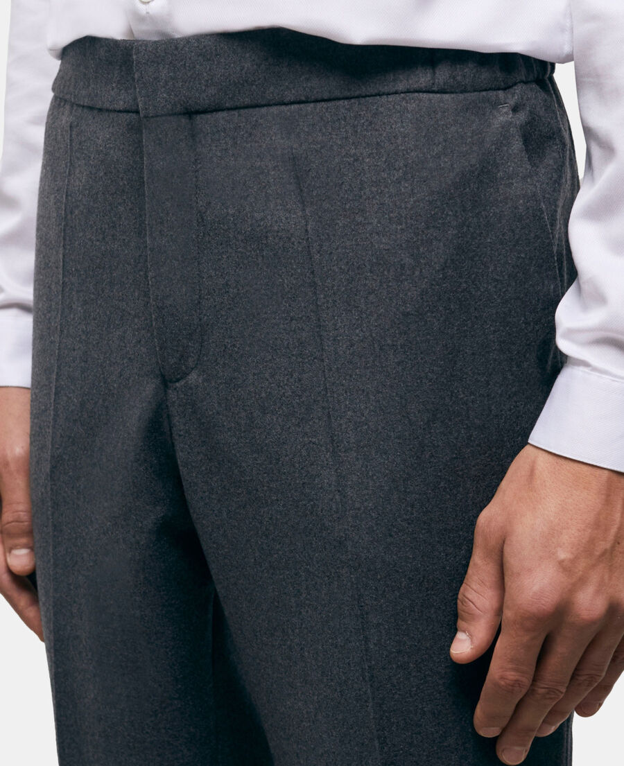 pantalon de costume en laine gris