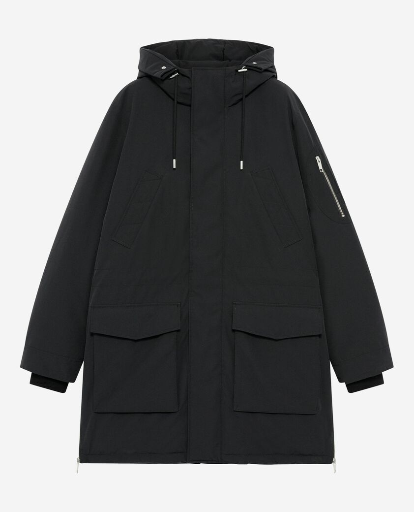 The Kooples HOMME STONE parka &agrave; traitement d&eacute;perlant grise