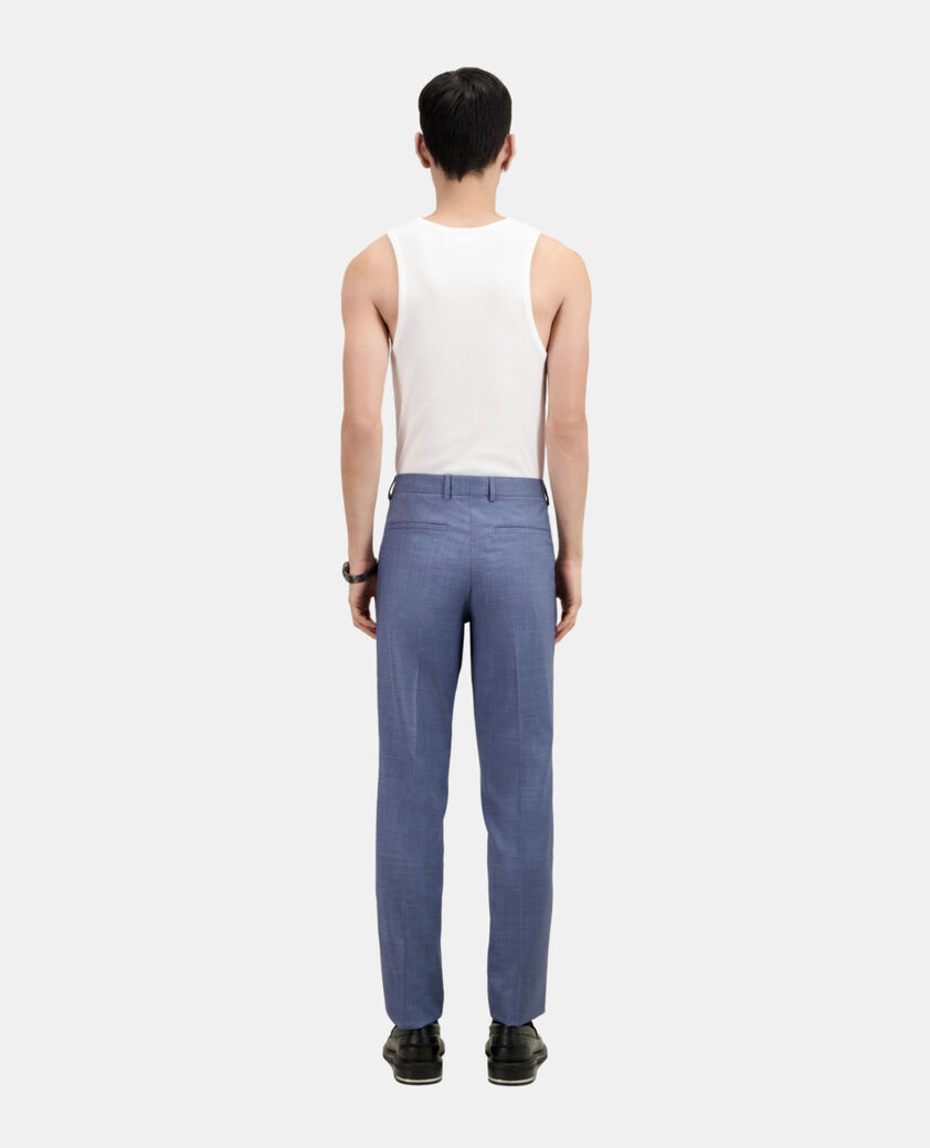 The Kooples HOMME BLUE pantalon de costume en laine bleu