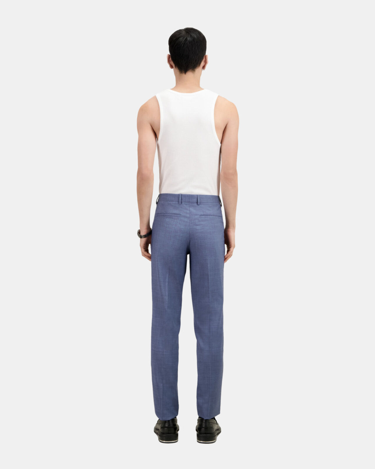 The Kooples MEN BLUE light blue wool suit trousers