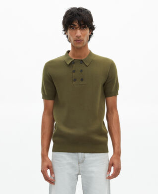 The Kooples MEN KAKI khaki knit sweater