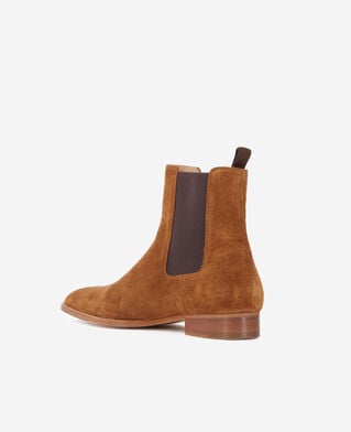 The Kooples MEN BROWN brown suede leather chelsea boots