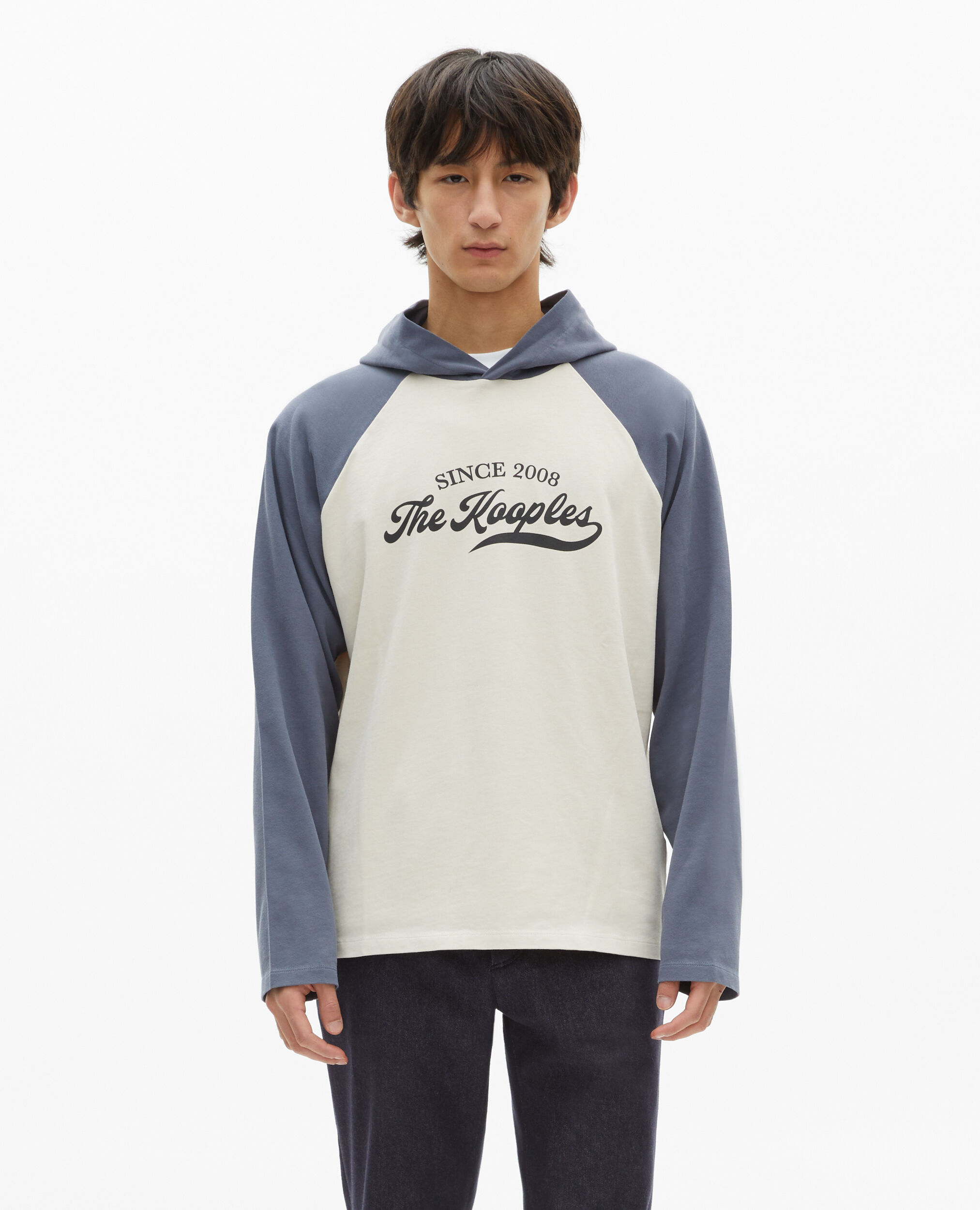 Beiges Langarm-T-Shirt mit Logo, BEIGE GREY, hi-res image number null