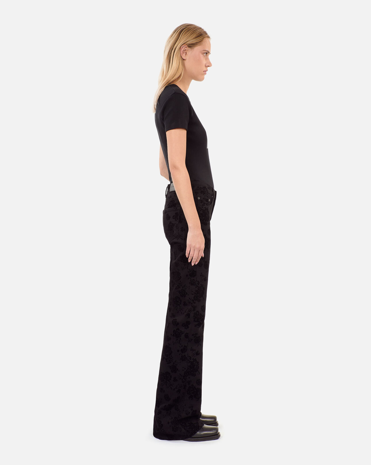 The Kooples FEMME BLACK jean flare noir