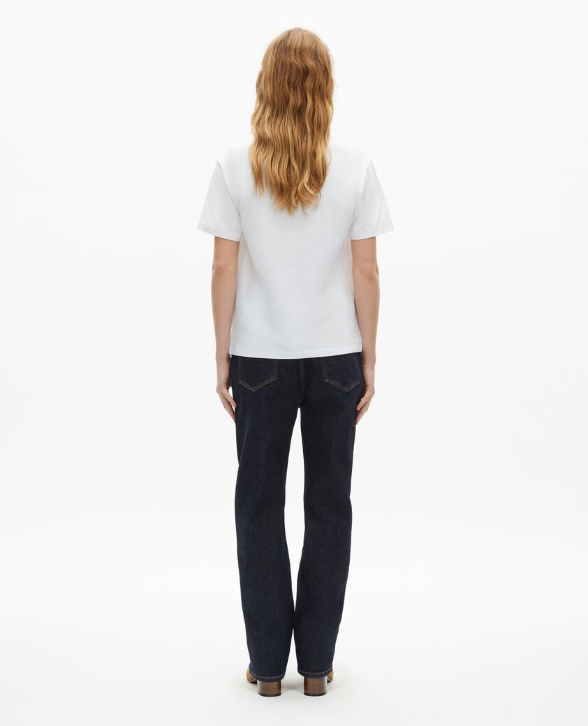 The Kooples DAMEN WHITE t-shirt mit herz-beflockung in wei&szlig;