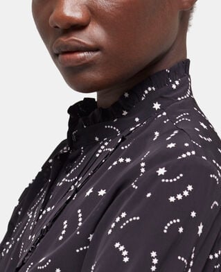 The Kooples WOMEN BLACK WHITE short printed dress