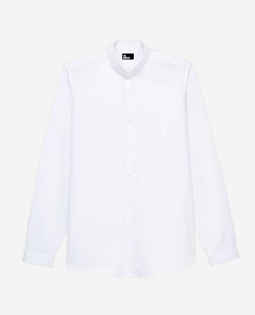 The Kooples HOMME WHITE chemise col officier blanche
