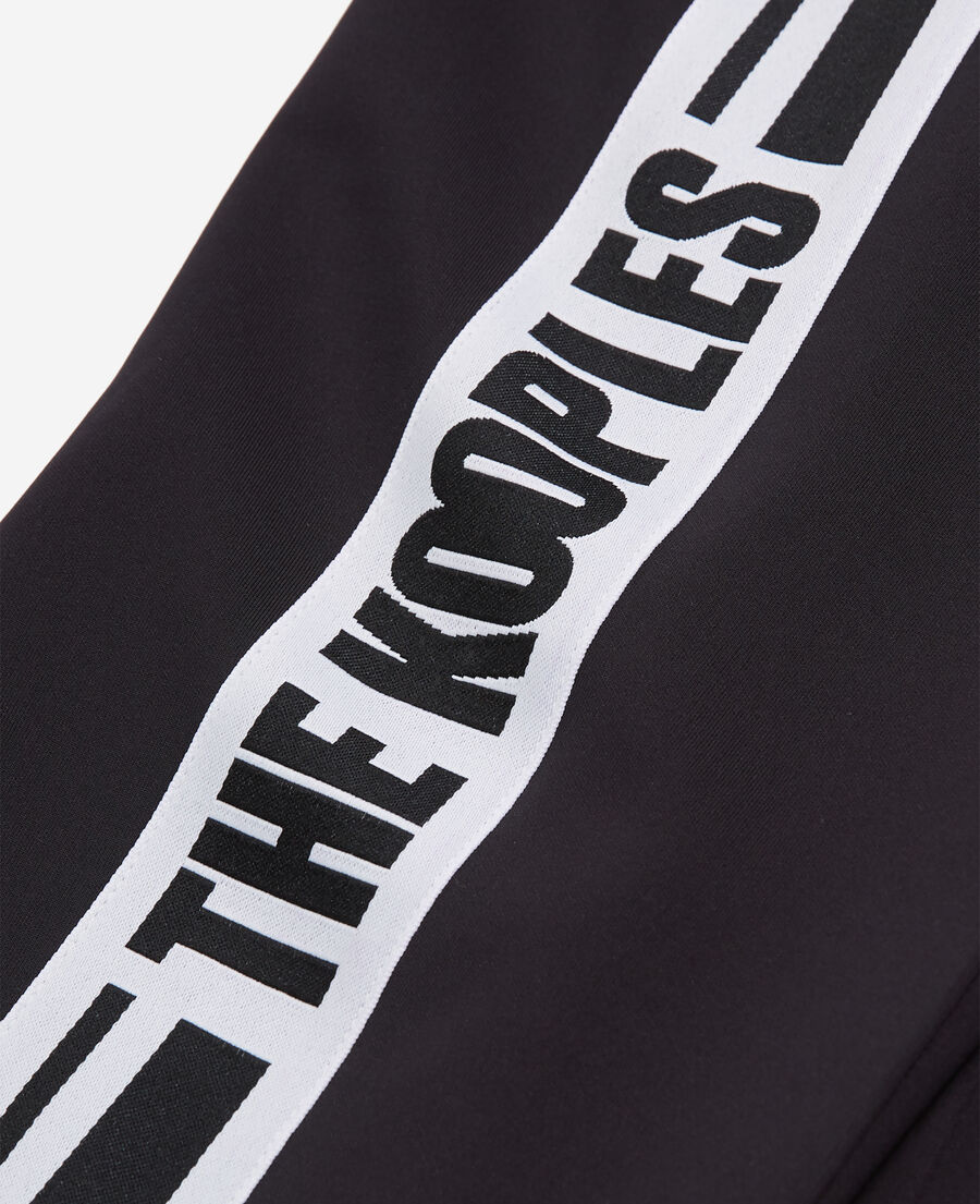 black logo joggers