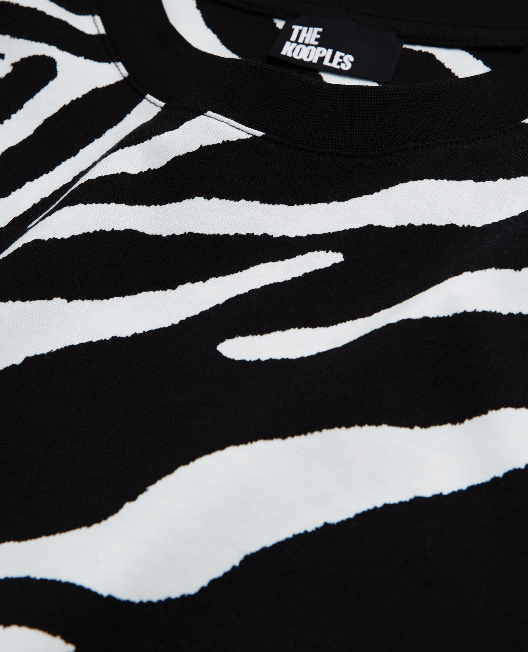 Men's zebra print t-shirt, BLACK / WHITE, hi-res image number null